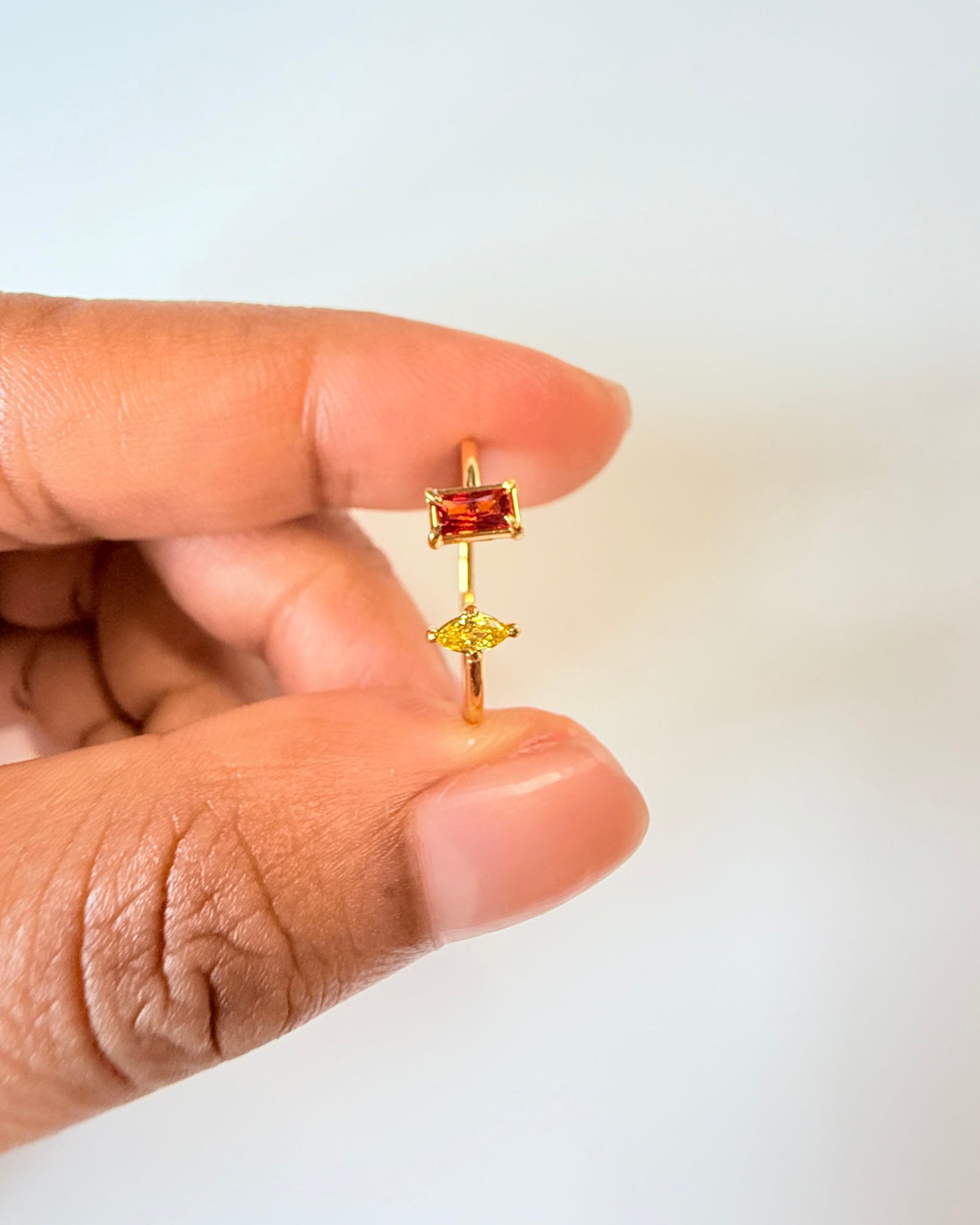 Eye Square Zircon Ring