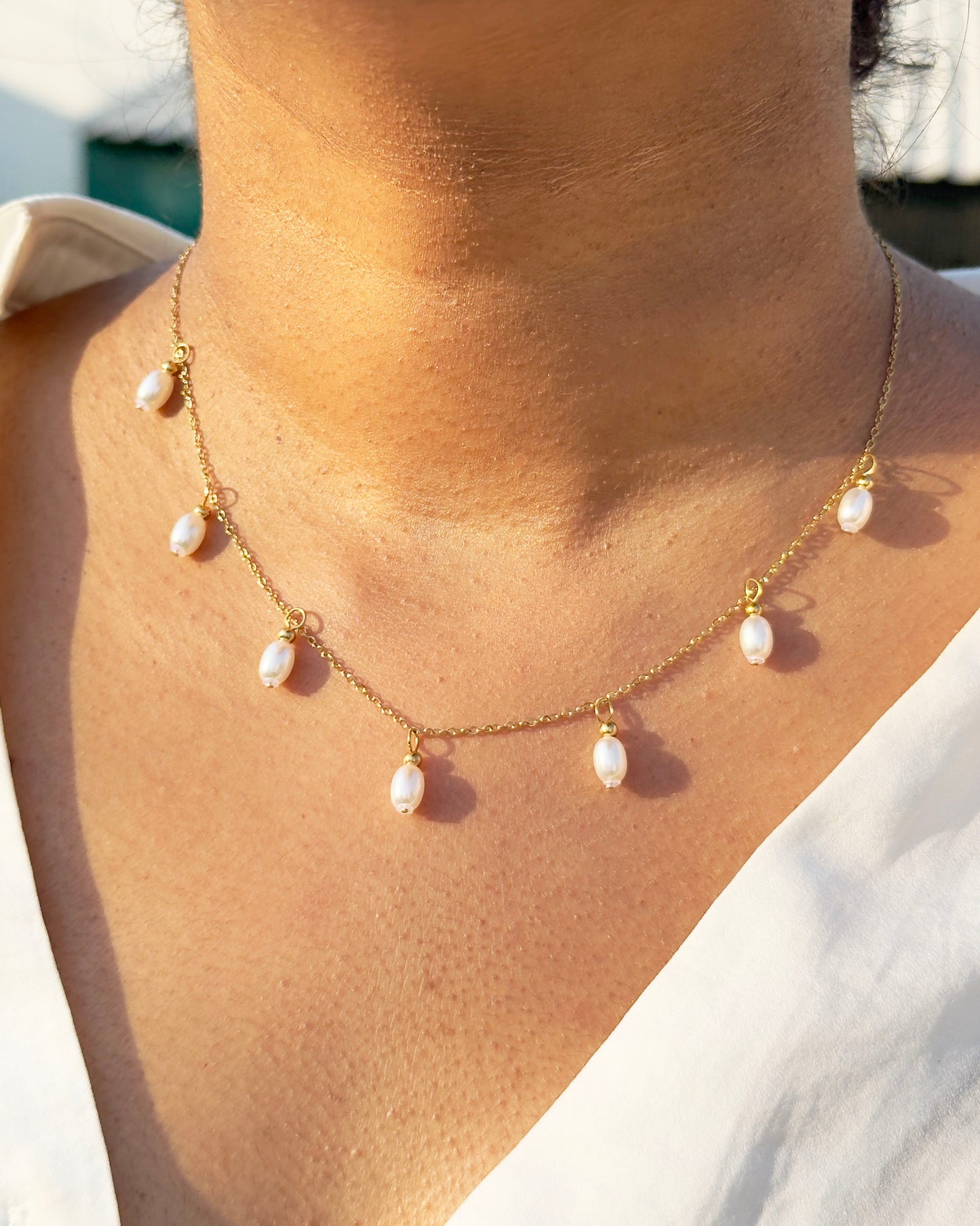 Oval Pearl Necklace