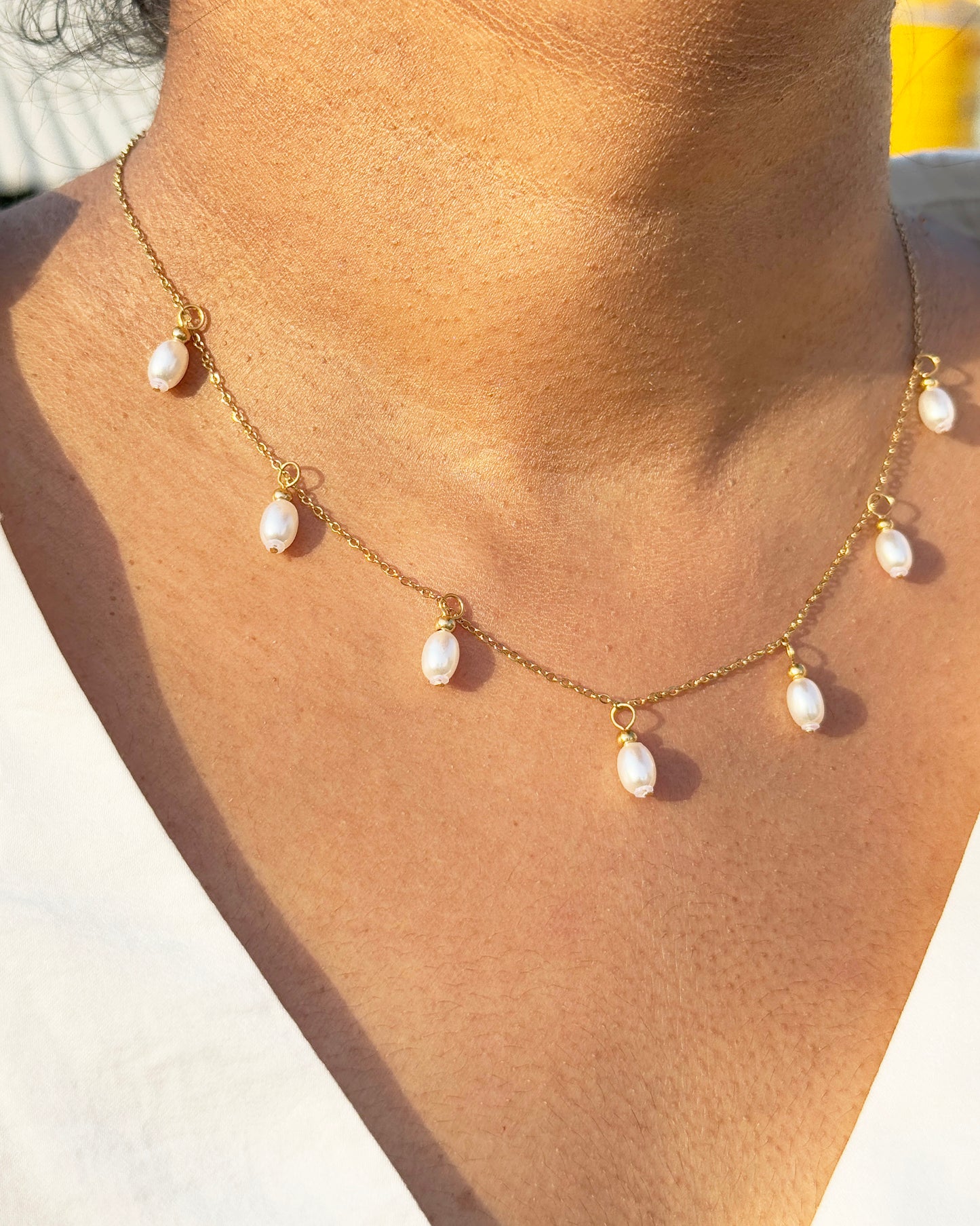 Oval Pearl Necklace