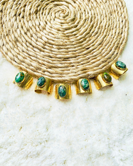 African Turquoise Gem Ring